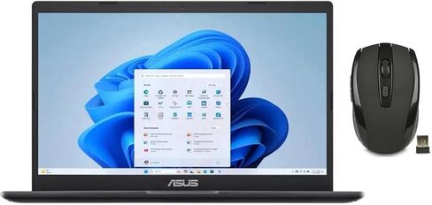 ASUS Vivobook Go 14" FHD Laptop |Intel Celeron N4500 | Intel UHD Graphics | WiFi |Bluetooth|Star Black | 4GB RAM | 128GB SSD |Windows 11 S |Bundle with Wireless Mouse in Saudi Arabia