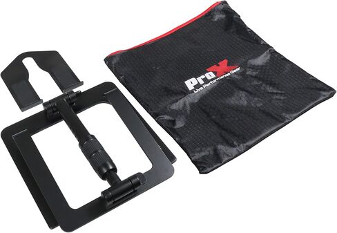 Prox Live Performance Gear Tear Respable Captop Stand for DJ S ، حامل كمبيوتر محترف ، قابل للتعديل ، رائد أسود ، Denon ، Numark ، Native ، Rane ، Hercules in Saudi Arabia
