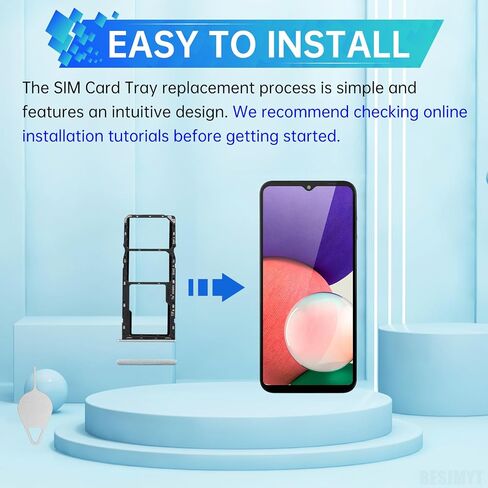 Sim Card Tray Replacement for Samsung Galaxy A22 5G (Single SIM Version) Mint Card Tray Slot Holder Bracket Adapter with Needle Ejector for A22 5G A226B A226BR in Saudi Arabia