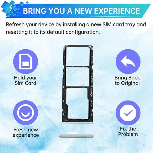 Sim Card Tray Replacement for Samsung Galaxy A22 5G (Single SIM Version) Mint Card Tray Slot Holder Bracket Adapter with Needle Ejector for A22 5G A226B A226BR in Saudi Arabia
