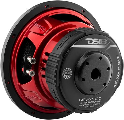 DS18 GEN-X124D Subwoofer in Black - 4 Layer Black Aluminum Voice Coil, 12", 900W Max Power, 450W RMS, Dual 4 Ohms - Powerful Car Audio Bass Speaker (1 Speaker) in Kuwait