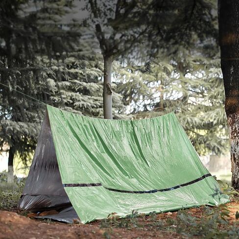 Outdoor Lifesaving Blanket Emergency Tent Thermal Blanket Tent Sun Protection Space Blanket,Green in Saudi Arabia