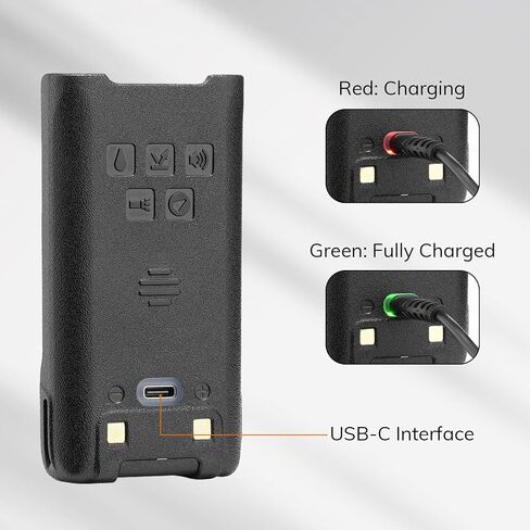 قامت Baofeng بترقية بطارية BL-9 2800 MAH USB-C مع كابل الشحن ، وبطارية بديلة للراديو ثنائية الاتجاه لـ UV-9R ، و UV-9G ، و GT-3WP ، و UV-9R Pro ، و GMRS-9R ، و Black (مع منفذ USB-C) in Kuwait