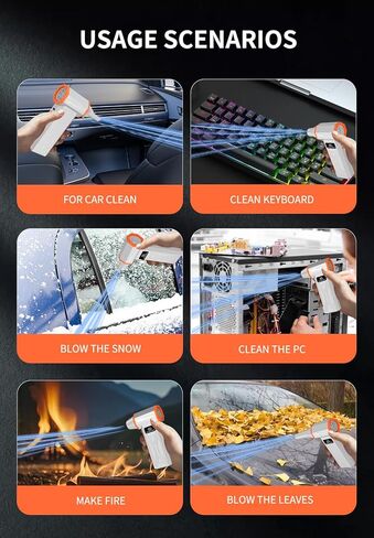 AS-S50 Electric Air Duster-130000RPM Super Power Cordless Air Duster, 4-Gear Adjustable Mini Blower with Fast Charging, Dust Blower for Computer, Keyboard, House, Outdoor and Car in Kuwait