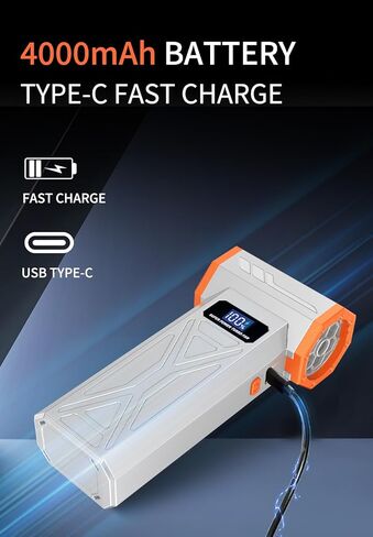 AS-S50 Electric Air Duster-130000RPM Super Power Cordless Air Duster, 4-Gear Adjustable Mini Blower with Fast Charging, Dust Blower for Computer, Keyboard, House, Outdoor and Car in Kuwait