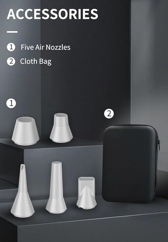 AS-S50 Electric Air Duster-130000RPM Super Power Cordless Air Duster, 4-Gear Adjustable Mini Blower with Fast Charging, Dust Blower for Computer, Keyboard, House, Outdoor and Car in Kuwait