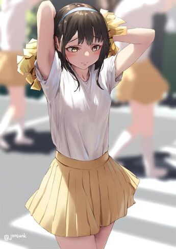 Cheerleader Misaki Illustrated by Jonsun, Limited Edition with Bonus Item, Total Height Approx. 9.8 inches (250 mm) (Base Included) PVC and ABS 1/6 Scale Complete Figure in Saudi Arabia