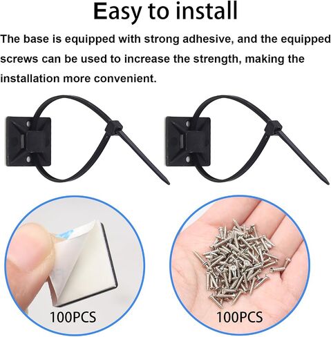 250Pack Black Cable Zip Ties Assorted Sizes 4'' 6'' 8'' 12'' Plastic Wire Ties Cable Cord Management for Office, Home, Garden in Saudi Arabia