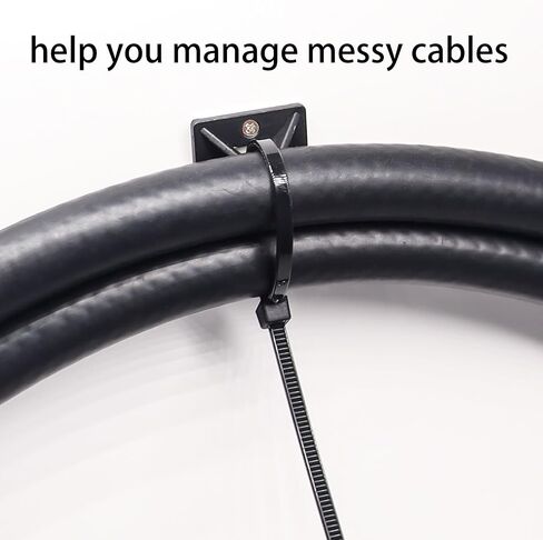 250Pack Black Cable Zip Ties Assorted Sizes 4'' 6'' 8'' 12'' Plastic Wire Ties Cable Cord Management for Office, Home, Garden in Saudi Arabia