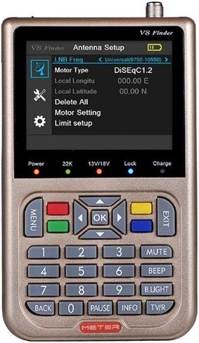 Finder Digital Satellite Finder ، V8 Finder Meter (V-73HD) 1080p الإصدار HD Meterdigital Convector Coken in Kuwait