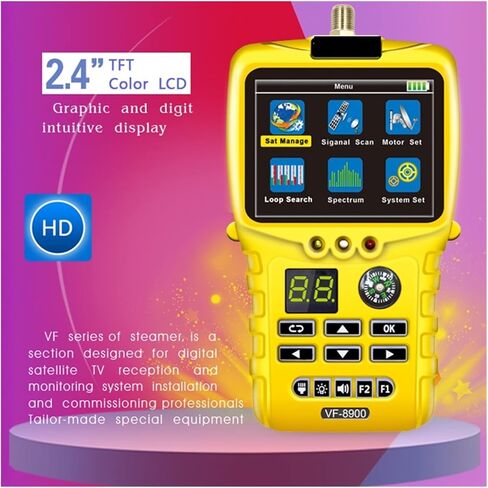 Finder Digital Satellite ، FF-8900 SAT Finder لمستقبل الأقمار الصناعية DVB S2/DVB S DISH Satfinder Compass Satellite Search Meter Search ، Matelite Meter in Kuwait