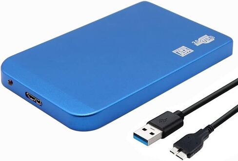 HUIOP 2.5in USB3.0 Hard Drive Box, 2.5in USB3.0 SSD HDD Hard Drive Box 5Gbps 3TB USB3.0 Portable Hard Drive Box (Blue) in Saudi Arabia