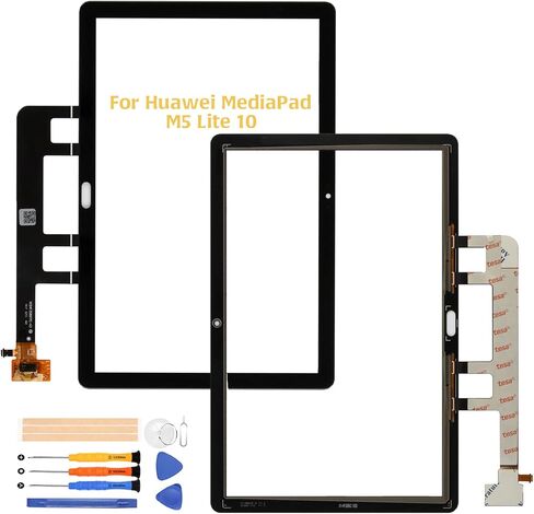 A-Mind لـ Huawei MediaPad M5 Lite 10 شاشة تعمل باللمس استبدال BAH2-L09 ، BAH2-W09 ، BAH2-W19 Panel Glass Assembly ، مع أدوات إصلاح مجانية (أسود) in Saudi Arabia