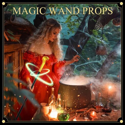 Chivao 3 قطع من عصا الكوبرا المصرية للهالوين على شكل جمجمة عصا عتيقة للمشي باللون الذهبي والفضي والقواد قصب الفرعون الأفعى الصولجان الملك للبالغين والنساء والرجال والإكسسوارات التنكرية in Kuwait