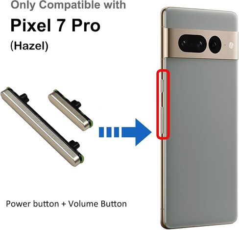 Power On Off Volume Button Key Replacement for Pixel 7 Pro Repair Part, with Toolkit (Hazel) in Saudi Arabia