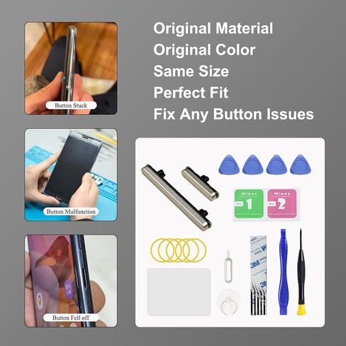 Power On Off Volume Button Key Replacement for Pixel 7 Pro Repair Part, with Toolkit (Hazel) in Saudi Arabia
