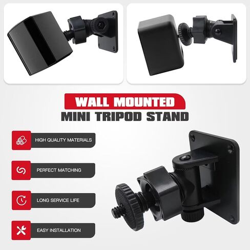 New Wall Mount 1/4 Screw Mini Tripod Stand Holder for Valve Index/HTC Vive/Vive PRO Base Station-Equipped with Strong Double- Sided Adhesive and Screw Set-Drill or Adhensive in Kuwait