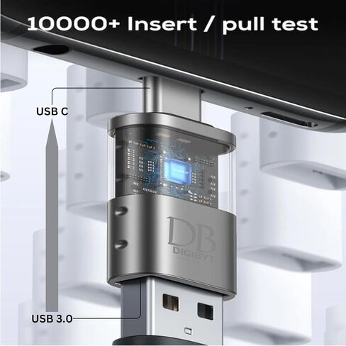 DigiByt USB-C to USB 3.2 Adapter 2-Pack, 10Gbps High-Speed Data Transfer, Premium Zinc Alloy, Compatible with iPhone 15, iPad Pro, MacBook, Thunderbolt 4/3 Devices in Saudi Arabia