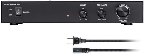 Monoprice SWA-200 Subwoofer Amplifier - 200 Watt with Crossover, Phase Control, Black in Saudi Arabia