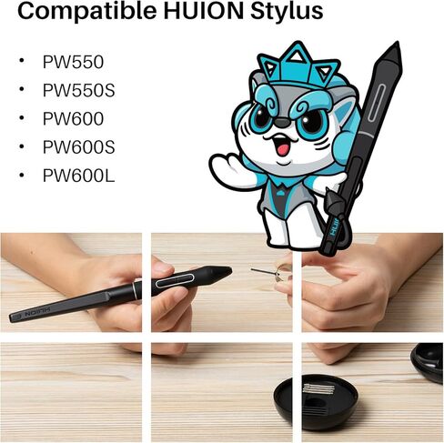 Huion Kamvas 13 (Gen 3) رسم قرص مع شاشة ، 10 حزمة استبدال NIBS PN06 in Kuwait