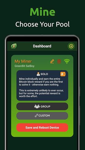 Satboy Silent Bitcoin Miner – 450GH/s Fanless ASIC | App-Controlled, No Moving Parts, Home BTC Miner - US Plug in Kuwait