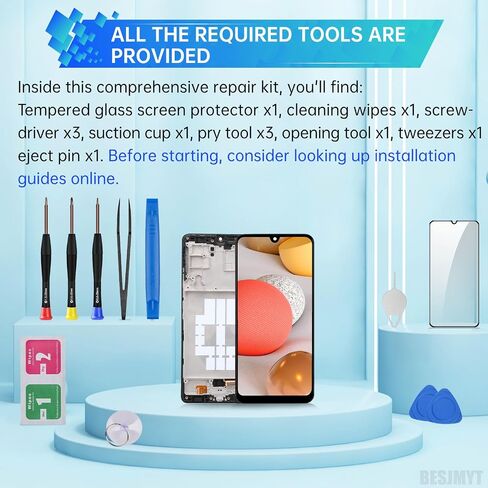 for Samsung Galaxy A42 5G Screen Replacement with Frame LCD Display Touch Digitizer Full Assembly Fix Glass with Repair Tools Kit SM-A426U SM-A426U1 in Saudi Arabia