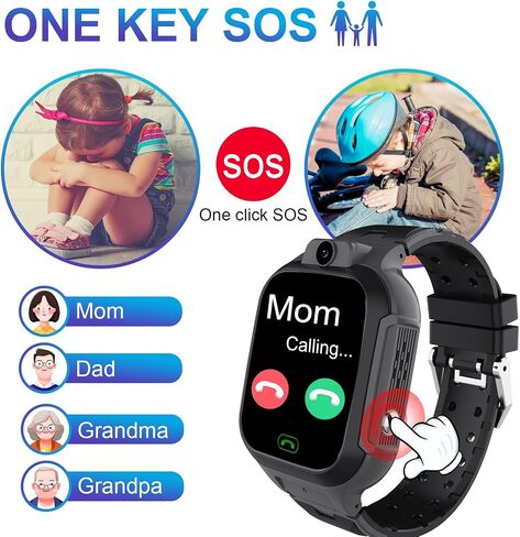 4G Kids Smart Watch GPS Tracker - Smartwatch with Two Way Call Video Calling Voice Chat SOS Class Mode Stopwatch Pedometer Games Wi-Fi Touch Screen Alarm Clock Smartwatches for Boys Girl (Pink) in Saudi Arabia