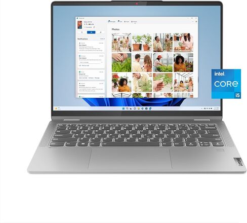 Lenovo IdeaPad Flex 5i - (2023) - دفتر ملاحظات يومي - كمبيوتر محمول 2 -in -1 - Windows 11-14 "عرض شاشة اللمس Wuxga - ذاكرة 8 جيجابايت - تخزين 256 جيجا بايت - Intel Core I5-1335U - Arctic Gray (متجدد) in Kuwait