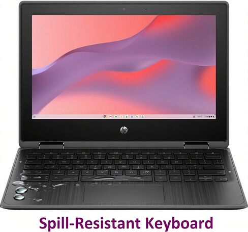 HP Chromebook 11 X360 EE Fortis Pro 2-in-1 Laptop (11.6 "شاشة تعمل باللمس ، ذاكرة الوصول العشوائي 8 جيجا بايت ، تخزين 128 جيجا بايت ، Intel N4500) ، مقاومة للانسكاب ومقاومة للتسرب ، قابلة للتحويل ، الطلاب ، الأعمال ، المنزل ، كاميرا الويب ، OS Chrome OS in Kuwait