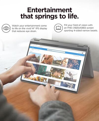Lenovo Ideapad 5i Touchscreen Laptop - 2 in 1 Laptop with Digital Pen, Windows 11 Pro, Intel 10-Core 7 150U, 1920 x 1200 Display, Fingerprint, Backlit KB (16GB RAM, 1TB SSD) in Saudi Arabia