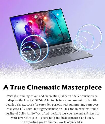 Lenovo Ideapad 5i Touchscreen Laptop - 2 in 1 Laptop with Digital Pen, Windows 11 Pro, Intel 10-Core 7 150U, 1920 x 1200 Display, Fingerprint, Backlit KB (16GB RAM, 1TB SSD) in Saudi Arabia