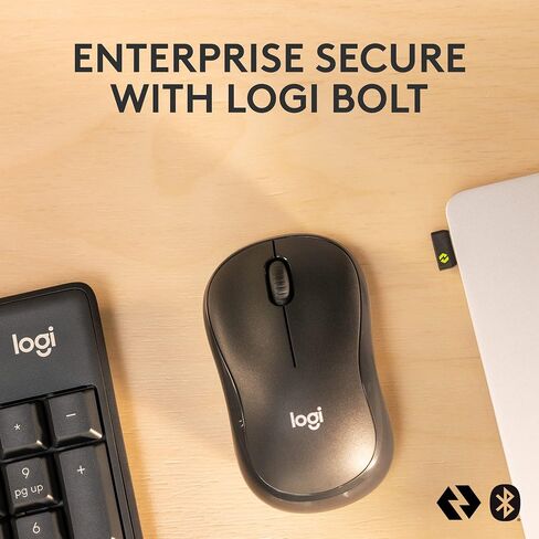 Logitech MK370 Combo for Business ، ولوحة مفاتيح لاسلكية كاملة الحجم والماوس اللاسلكي ، ومستقبل Logi Bolt USB آمن ، Bluetooth ، Windows/Mac/Mac معتمد عالميًا ، Linux - Graphite (متجدد) in Saudi Arabia