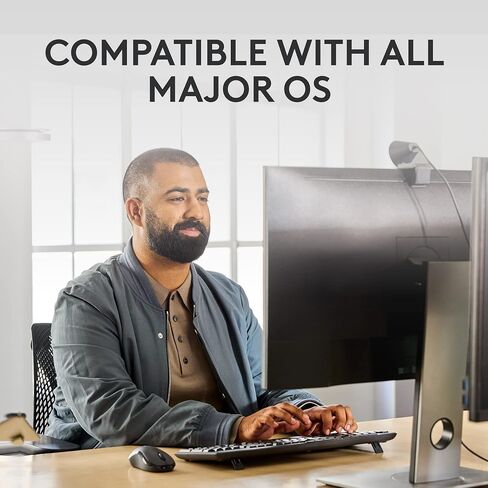Logitech MK370 Combo for Business ، ولوحة مفاتيح لاسلكية كاملة الحجم والماوس اللاسلكي ، ومستقبل Logi Bolt USB آمن ، Bluetooth ، Windows/Mac/Mac معتمد عالميًا ، Linux - Graphite (متجدد) in Saudi Arabia