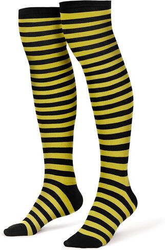Spooktacular Creations Women Over the Knee Striped Thigh High Costume Accessories Stockings for Women and girls in Saudi Arabia