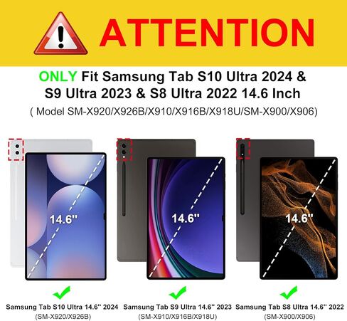 Fintie Hybrid Slim Case for Samsung Galaxy Tab S9 Ultra 2023/S8 Ultra 2022 14.6 Inch (Model SM-X910/X916B/X918U/X900/X906), Shockproof Cover with Clear Transparent Back Shell, Cloudy Marble in Saudi Arabia