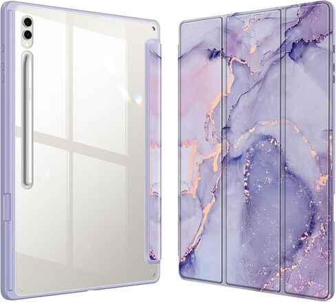 Fintie Hybrid Slim Case for Samsung Galaxy Tab S9 Ultra 2023/S8 Ultra 2022 14.6 Inch (Model SM-X910/X916B/X918U/X900/X906), Shockproof Cover with Clear Transparent Back Shell, Cloudy Marble in Saudi Arabia