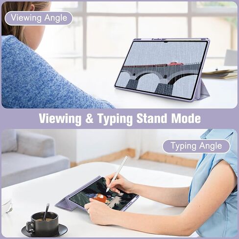 Fintie Hybrid Slim Case for Samsung Galaxy Tab S9 Ultra 2023/S8 Ultra 2022 14.6 Inch (Model SM-X910/X916B/X918U/X900/X906), Shockproof Cover with Clear Transparent Back Shell, Cloudy Marble in Saudi Arabia