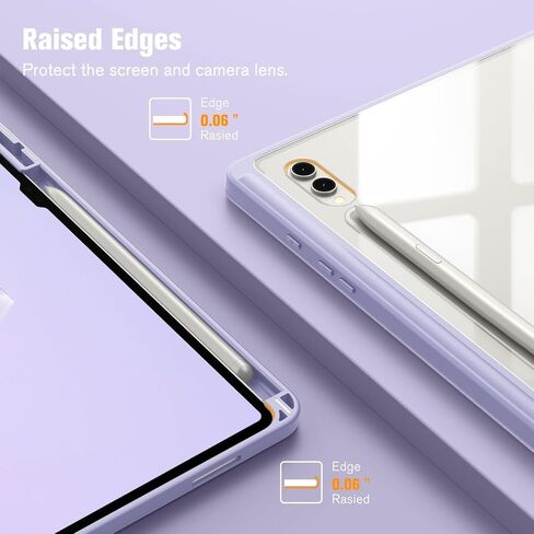 Fintie Hybrid Slim Case for Samsung Galaxy Tab S9 Ultra 2023/S8 Ultra 2022 14.6 Inch (Model SM-X910/X916B/X918U/X900/X906), Shockproof Cover with Clear Transparent Back Shell, Cloudy Marble in Saudi Arabia