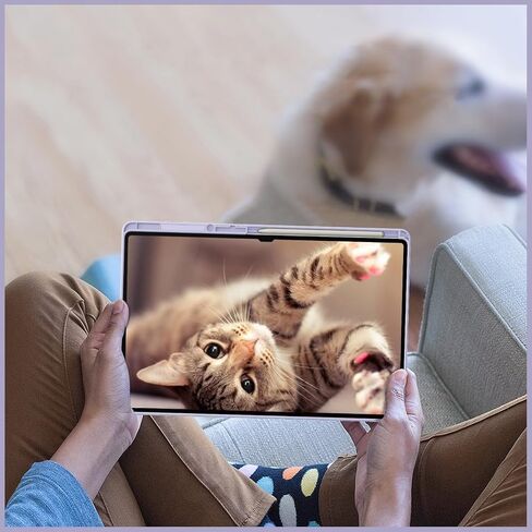 Fintie Hybrid Slim Case for Samsung Galaxy Tab S9 Ultra 2023/S8 Ultra 2022 14.6 Inch (Model SM-X910/X916B/X918U/X900/X906), Shockproof Cover with Clear Transparent Back Shell, Cloudy Marble in Saudi Arabia
