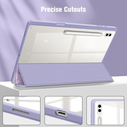 Fintie Hybrid Slim Case for Samsung Galaxy Tab S9 Ultra 2023/S8 Ultra 2022 14.6 Inch (Model SM-X910/X916B/X918U/X900/X906), Shockproof Cover with Clear Transparent Back Shell, Cloudy Marble in Saudi Arabia