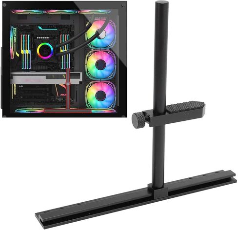شريحة دعم GPU ، حامل GPU القابل للضبط ، دعم بطاقة الرسومات ، حامل بطاقة ألومنيوم مقطع فيديو SAG مناسبة لعشاق 9 سم 12cm 14cm (أسود) in Kuwait