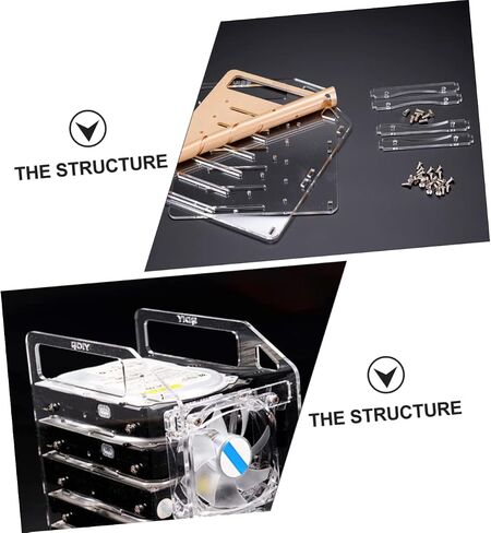 DIY Hard Drive Rack Stackable Hard Disk Bracket with Heat Dissipating Frame Easy to Install for Computer Storage and SSD Organization in Saudi Arabia