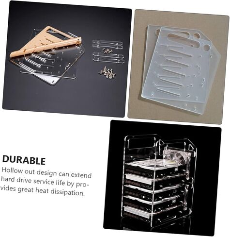 DIY Hard Drive Rack Stackable Hard Disk Bracket with Heat Dissipating Frame Easy to Install for Computer Storage and SSD Organization in Saudi Arabia