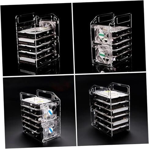 DIY Hard Drive Rack Stackable Hard Disk Bracket with Heat Dissipating Frame Easy to Install for Computer Storage and SSD Organization in Saudi Arabia