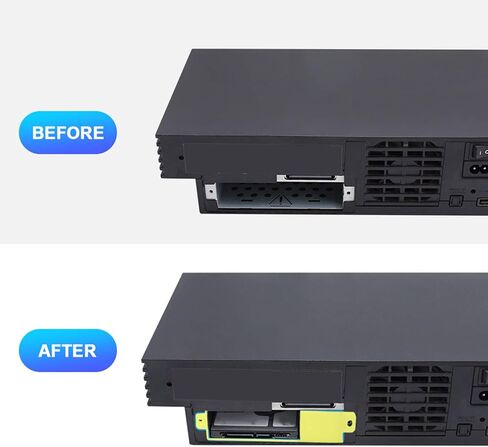 قوس تصاعد SSD HDD ، محول محرك أقراص ثابتة من 2.5 إلى 3.5 بوصة ، محول علبة SSD ، شريحة مطبوعة ثلاثية الأبعاد ، لوحدة التحكم SCPH 30000 SPH 50000 (أصفر) in Kuwait
