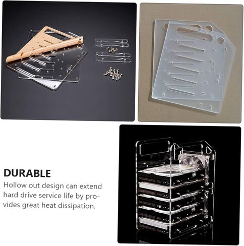 NUOBESTY DIY Hard Drive Bracket Transparent Rack Easy Installation Hard Disk Mounting Stand for Case Storage in Saudi Arabia