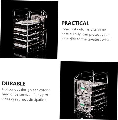 NUOBESTY DIY Hard Drive Bracket Transparent Rack Easy Installation Hard Disk Mounting Stand for Case Storage in Saudi Arabia