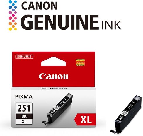 Canon CLI-251XL BK Compatible to iP7220,iX6820,MG5420,MG5520/MG6420,MG5620/MG6620,MX922/MX722,iP8720,MG6320,MG7120,MG7520 Printers & CLI-251XL Yellow Compatible to iP7220,iX6820,MG5420 in Saudi Arabia