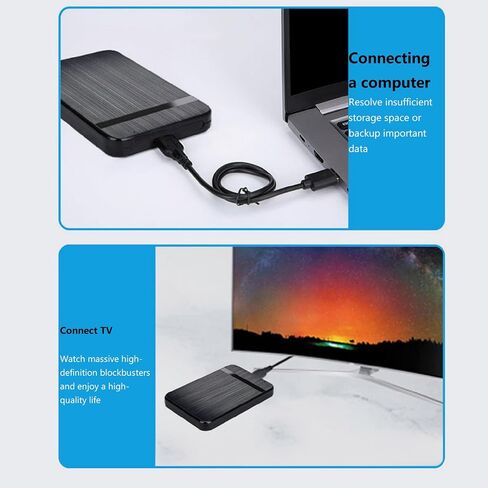 النوع C 2.5 بوصة SATA Mobile HDD Case مع كابل USB ، USB 3.0/2.0 إلى SATA حاوية محرك الأقراص الثابت in Kuwait