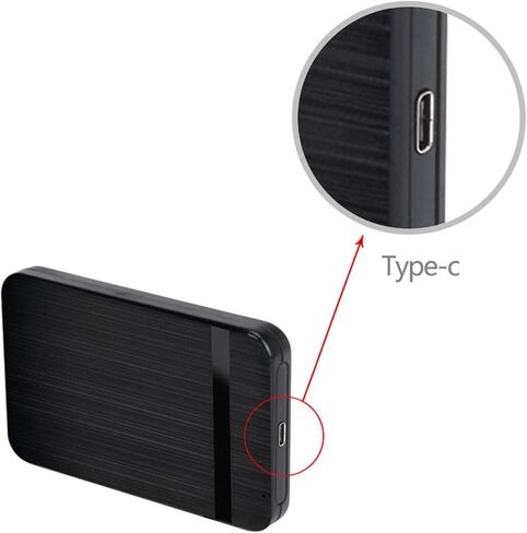 النوع C 2.5 بوصة SATA Mobile HDD Case مع كابل USB ، USB 3.0/2.0 إلى SATA حاوية محرك الأقراص الثابت in Kuwait